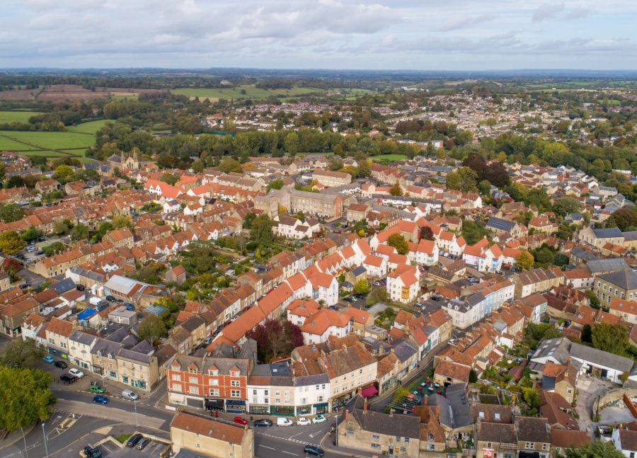 Residential houses stand in this aerial view in Frome, U.K., on Wednesday, Oct. 7, 2020. U.K. house prices rose at their strongest annual pace since 2016 last month as Britons’ changing work patterns and a tax reduction on purchases fanned a resurgence. Photographer: Jason Alden/Bloomberg