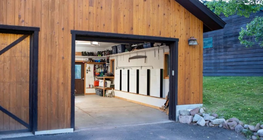 A home in Basalt, Colorado, has a new battery system installed in the garage in September 2023. Photo: Holy Cross Energy/Handout via Reuters