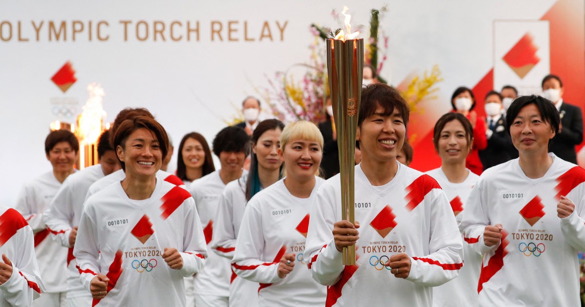 One year late, virus-delayed Tokyo Olympic torch relay begins