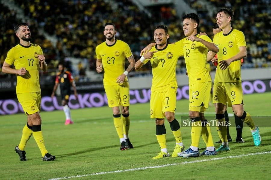 It’s not often that Malaysia get to win big in football matches. So, beating Papua New Guinea 10-0 was enough to make the national team feel good. -NSTP/GHAZALI KORI