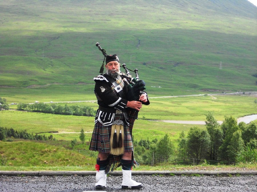 A piper plays traditional Scottish music that permeates the air in the majestic Highlands. Pix by Zaaba Johar