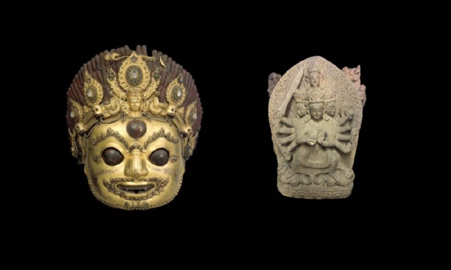 The masks, from the 16th century and collectively valued at US$900,000, depict Shiva, part of the Hindu trinity.