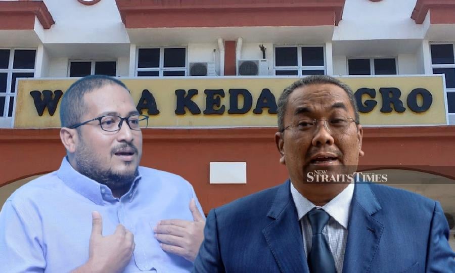 Datuk Shaiful Hazizy Zainol Abidin (left) says Menteri Besar Datuk Seri Muhammad Sanusi Md Nor has remained conspicuously silent on the salary arrears involving Kedah Agro Holdings Bhd. - NSTP file pic