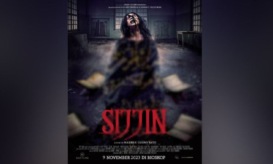 A poster of the Indonesian horror film Sijjin.