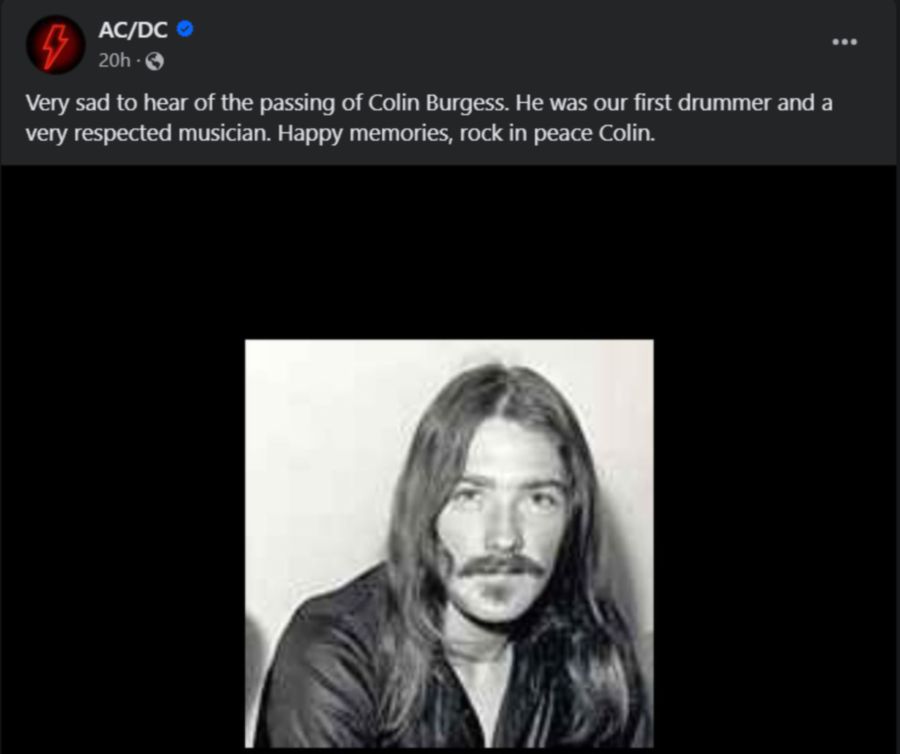 Original AC/DC drummer Colin Burgess dies, rock band announces