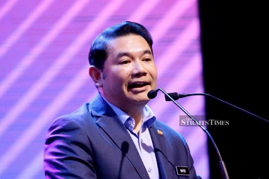 Economy Minister Rafizi Ramli speaking during the at KL20 Summit 2024 at the Kuala Lumpur Convention Centre today. NSTP/AIZUDDIN SAAD