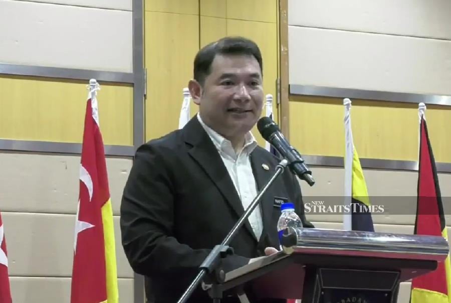 The government aims to present the Anti-Rent Seeking Act in Parliament by the end of the year, said Economy Minister Rafizi Ramli. NSTP File Pic. 