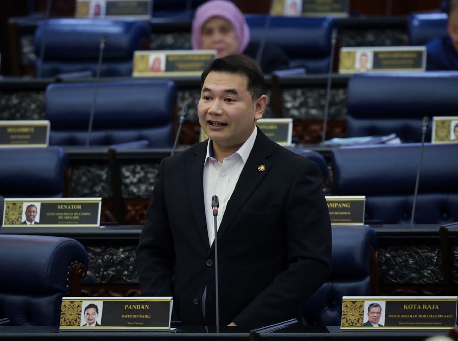 Rafizi Ramli speaking during the Dewan Rakyat sitting today. - BERNAMA PIC