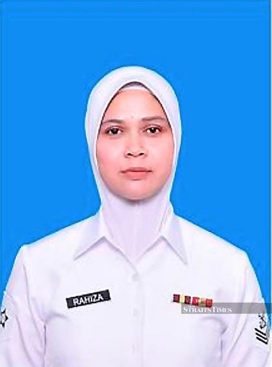 Petty Officer TNL Noor Rahiza Anuar. Pic courtesy RMN