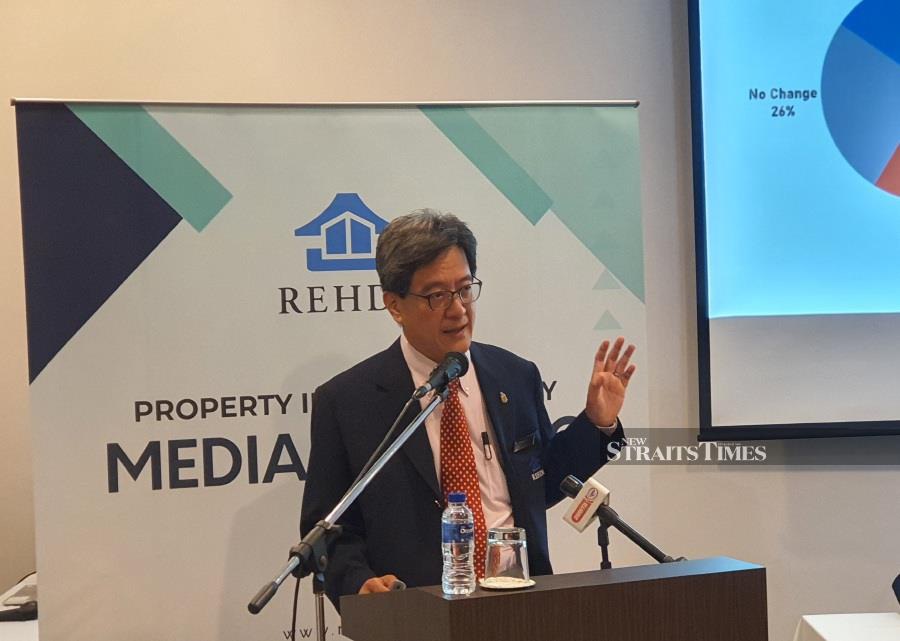 Datuk NK Tong, president of REHDA Malaysia at the REHDA Property Industry Survey for 1H 2023 and Market Outlook for 2H 2023 and 1H 2024 media briefing here today. Photo/Sharen Kaur