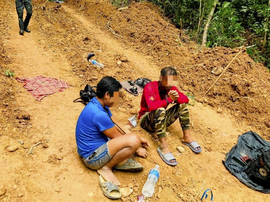 Wildlife and National Parks Department (Perhilitan) director-general Datuk Abdul Kadir Abu Hashim said the authorities recently arrested two foreigners for illegal mining in Taman Negara Kelantan. - Pic courtesy of Perhilitan