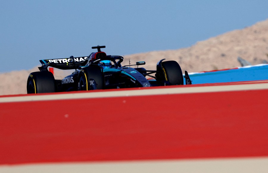 Mercedes' George Russell in action during testing at the Bahrain International Circuit, Sakhir, Bahrain.- REUTERS PIC