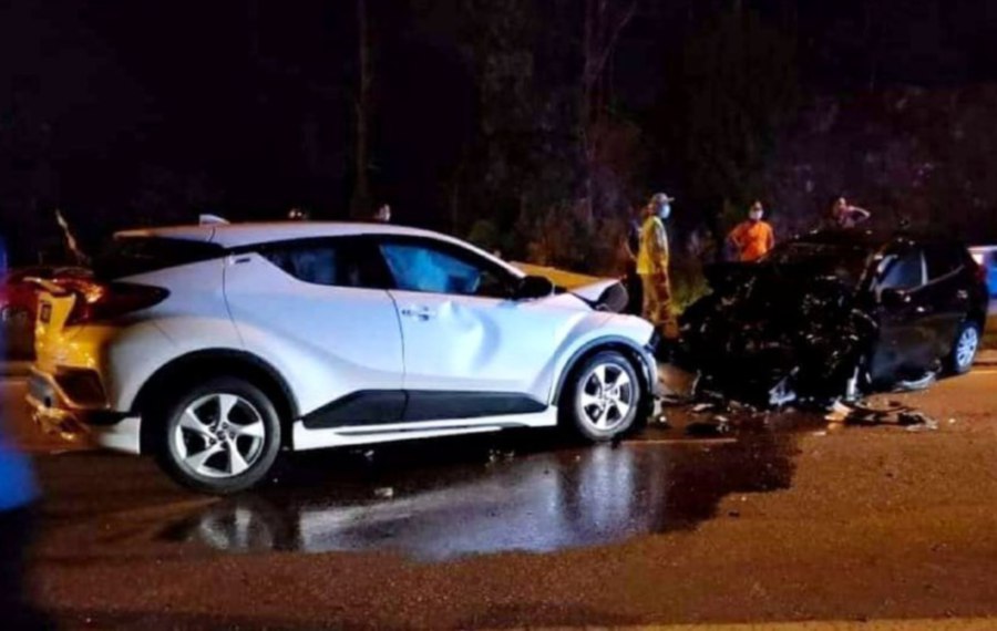 The Toyota C-HR driver who was involved in the fatal crash, has been remanded for four days. - Pic courtesy of NST reader