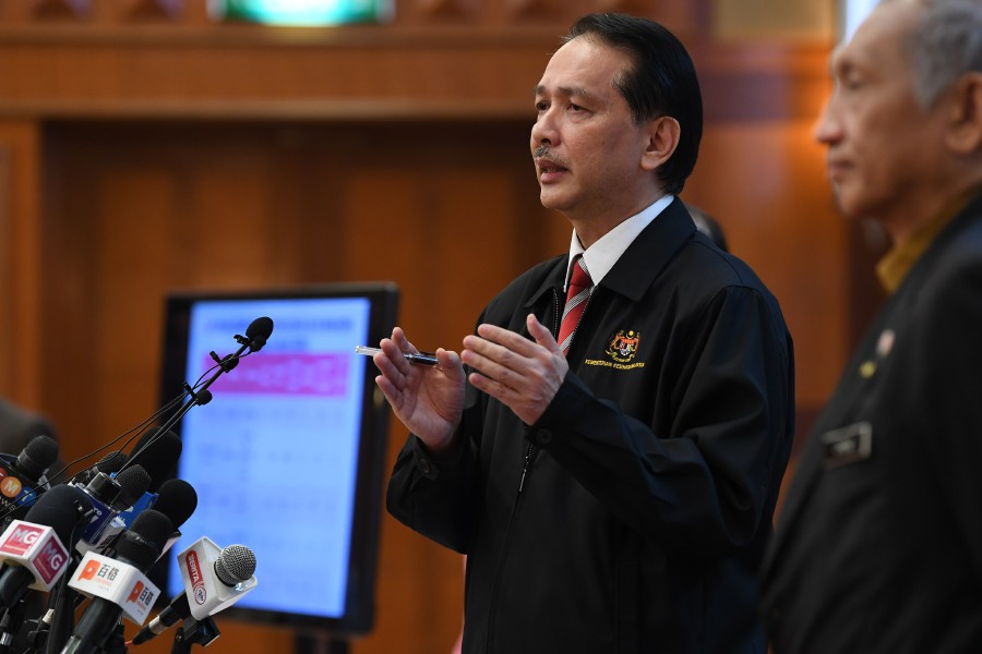 Health director-general Datuk Dr Noor Hisham Abdullah speaks during a press conference in Putrajaya. - Bernama pic