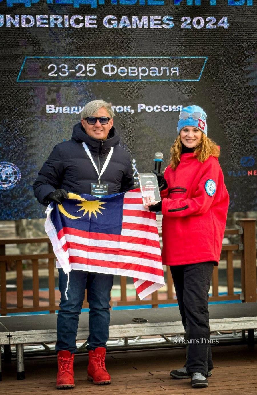  Semporna PADI course director Roihan Han, 32, secures fifth place in his first ice-diving competition in Russia. - Pic courtesy of Roihan Han.