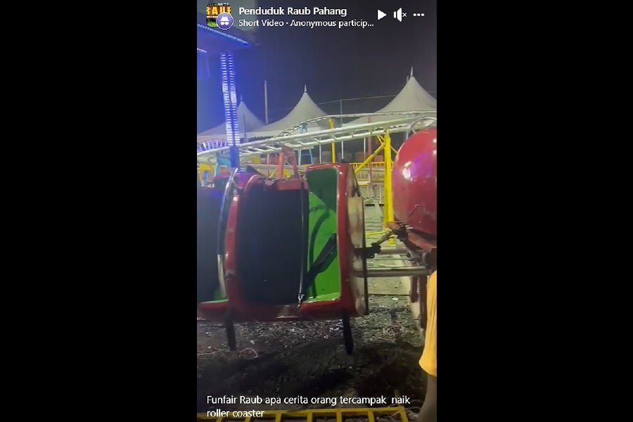 NSTviral Roller coaster derails at Raub funfair netizens raise