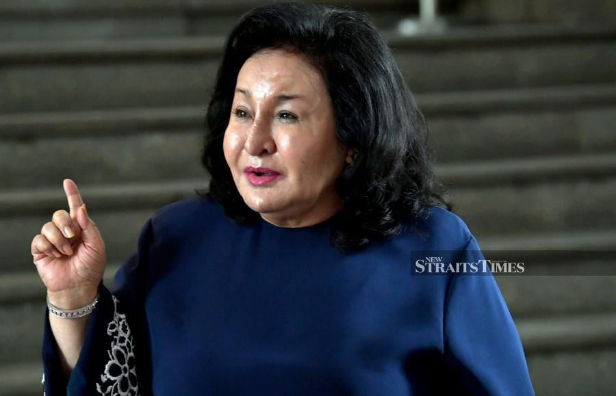 A file pic dated Aug 17, shows Datin Seri Rosmah Mansor arriving at the Appeals Court in Putrajaya, ahead of her trial. - NSTP file pic