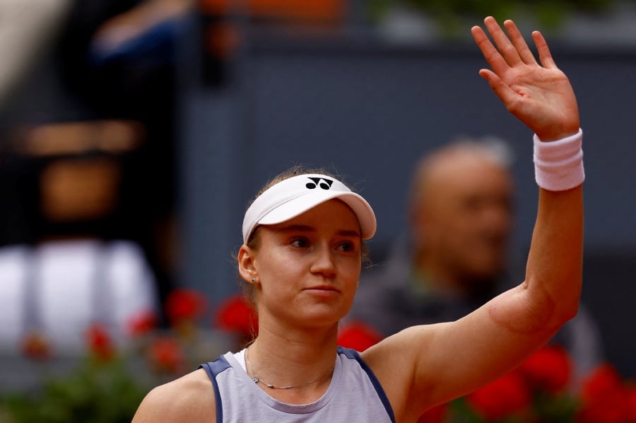 Elena Rybakina has announced that she is forced to retire from this year’s Rome Openwith illness. - REUTERS PIC