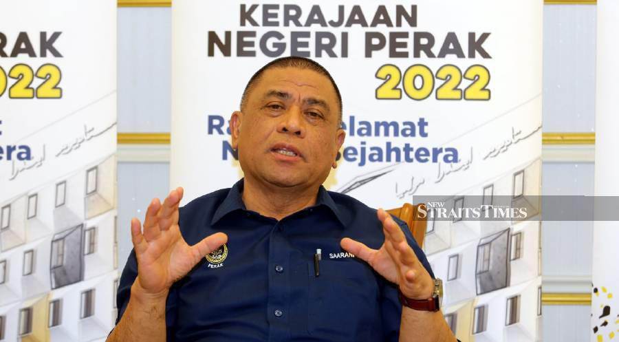 Perak BN Chairman Datuk Seri Saarani Mohamed Said the decision of which candidate and party would contest in GE15 would be determined by the coalition’s leadership. - NSTP/ L.MANIMARAN.