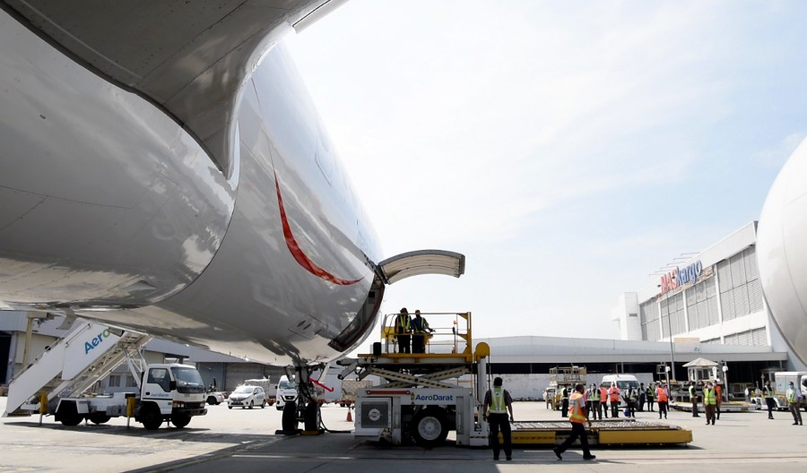 The vaccines will be ferried in through flight MH604, operated by MABkargo Sdn Bhd (MASKargo), using a Passenger-to-Cargo (P2C) Airbus 330-300 plane.  - Pic courtesy of  MABkargo Sdn Bhd (MASKargo)