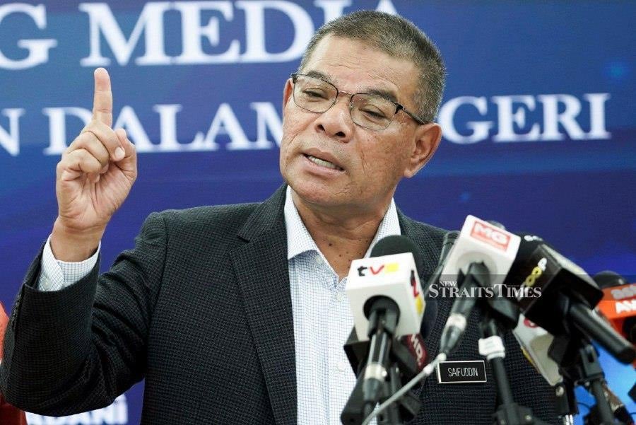 In a press conference today, Saifuddin has also openly invited the organisation to personally meet him to discuss the issue. - NSTP/MOHD FADLI HAMZAH