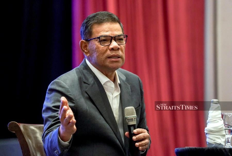 Home Minister Datuk Seri Saifuddin Nasution Ismail speaking at a question and answer session at the launch of the new Film Censorship Guidelines. NSTP/MOHD FADLI HAMZAH