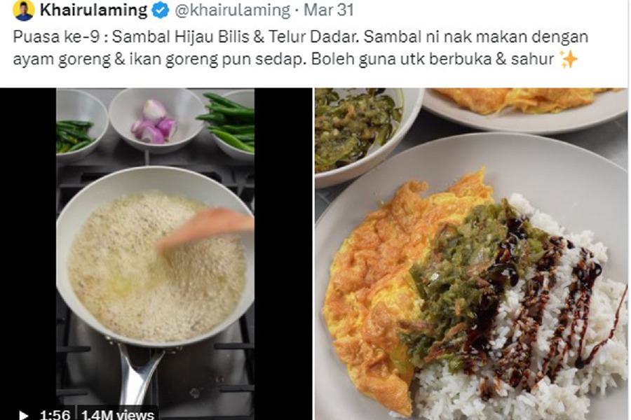 Doctor points out high oil content in Khairulaming's sambal hijau ...