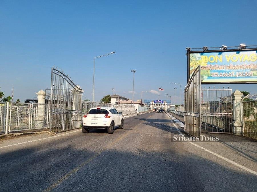 The site where the second Muhibbah bridge which will connect Sungai Golok town with Rantau Panjang will be built. Pic by Sharifah Mahsinah Abdullah