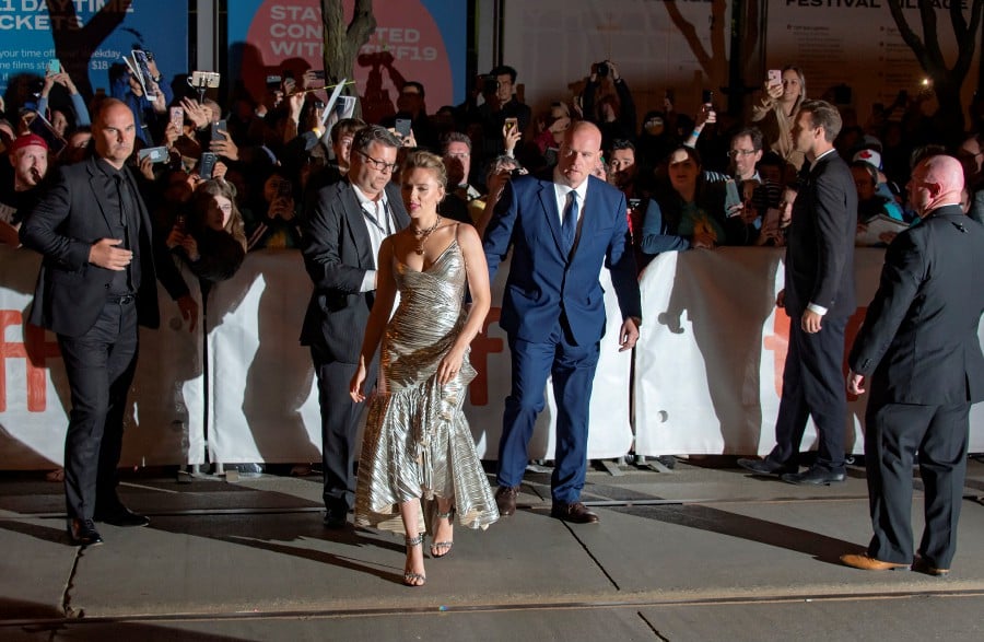  US actress and cast member Scarlett Johansson (centre) arrives for the screening of the movie 'Jojo Rabbit' during the 44th annual Toronto International Film Festival (TIFF) in Toronto, Canada. - EPA