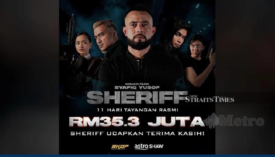 Action thriller Sheriff has hit RM35.3 million in collections at the box office in 11 days, making it the top selling movie of 2024 thus far (Instagram Astro Shaw)