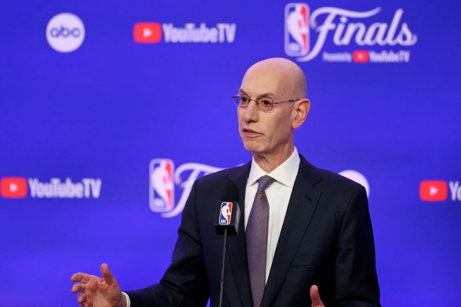 NBA commissioner Adam Silver speaks before game one of the 2024 NBA Finals between the Boston Celtics and the Dallas Mavericks at TD Garden in Boston, Massachusetts on Thursday. - PIC FROM USA TODAY SPORTS