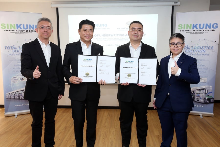 Sin-Kung Logistics Bhd has signed an underwriting agreement with M & A Securities Sdn Bhd for its upcoming initial public offering (IPO) on the ACE Market of Bursa Malaysia. 