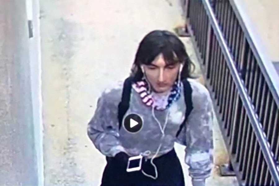 A still image from surveillance footage shows a person who police believe to be Robert (Bob) E. Crimo III, a person of interest in the mass shooting that took place at a Fourth of July parade route in the Chicago suburb of Highland Park, Illinois, U.S. dressed in women's clothing on July 4, 2022. - REUTERS PIC