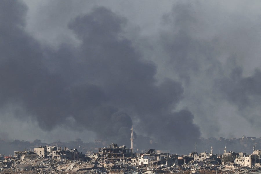 Smoke rises over Gaza, amid the ongoing conflict between Israel and Hamas, as seen from southern Israel. - REUTERS PIC