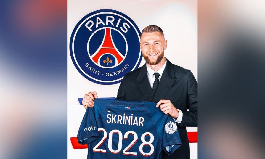 Paris Saint-Germain sign defender Milan Škriniar on free transfer