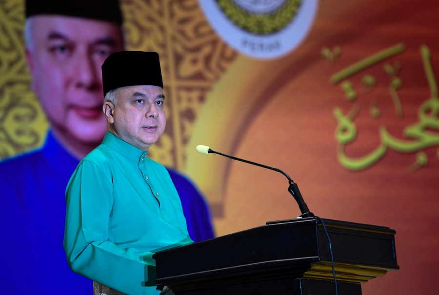 Sultan of Perak, Sultan Nazrin Muizzuddin Shah at Ipoh Convention Centre today. Bernama Photo