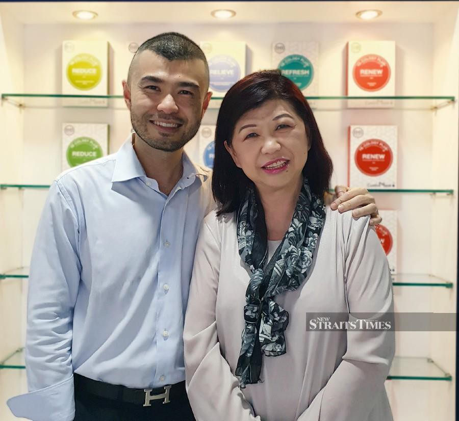 Lim with his mother Ruby Siah, the mother-and-son-duo and co-founders of B&B Labs.