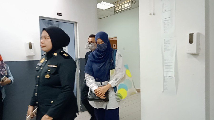 Soraya Md Tamyes, 38, pleaded not guilty to the charges selling 500 litres of diesel worth RM1,175 to a bus with a foreign registration number at a petrol station in Kempas Baru, last year. — Courtesy pic