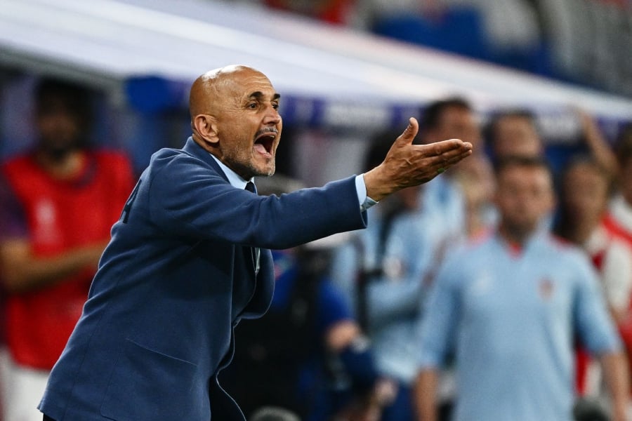 Italy’s head coach Luciano Spalletti reacts during Monday’s Euro 2024 Group B match against Croatia at the Leipzig Stadium. - AFP PIC