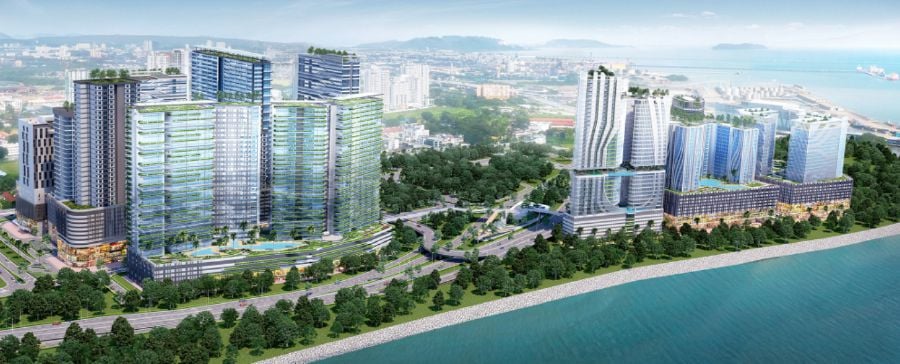 An artist’s impression of Straits City in Butterworth, Penang