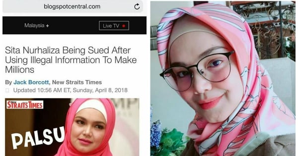 Showbiz Siti Nurhaliza Angered By Fake News That She Is Being Sued By The Government New