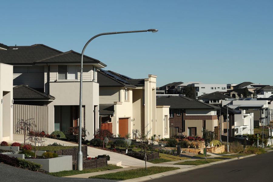Homes stand in the Bella Vista suburb of Sydney, Australia, on Wednesday, June 3, 2020. Australia’s economy contracted in the first three months of the year, setting up an end to a nearly 29-year run without a recession as an even deeper slowdown looms for the current quarter.