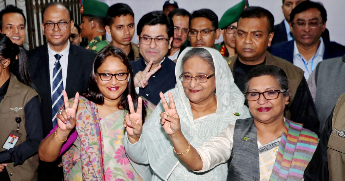 Bangladesh Pm Hasina Scores Big Election Win Opposition Claims Vote