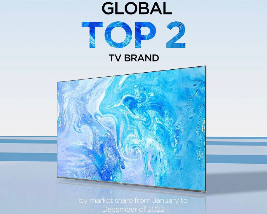 TCL has been recognised as the world's Top 2 television brand according to OMDIA’s Global TV sets report 2022.