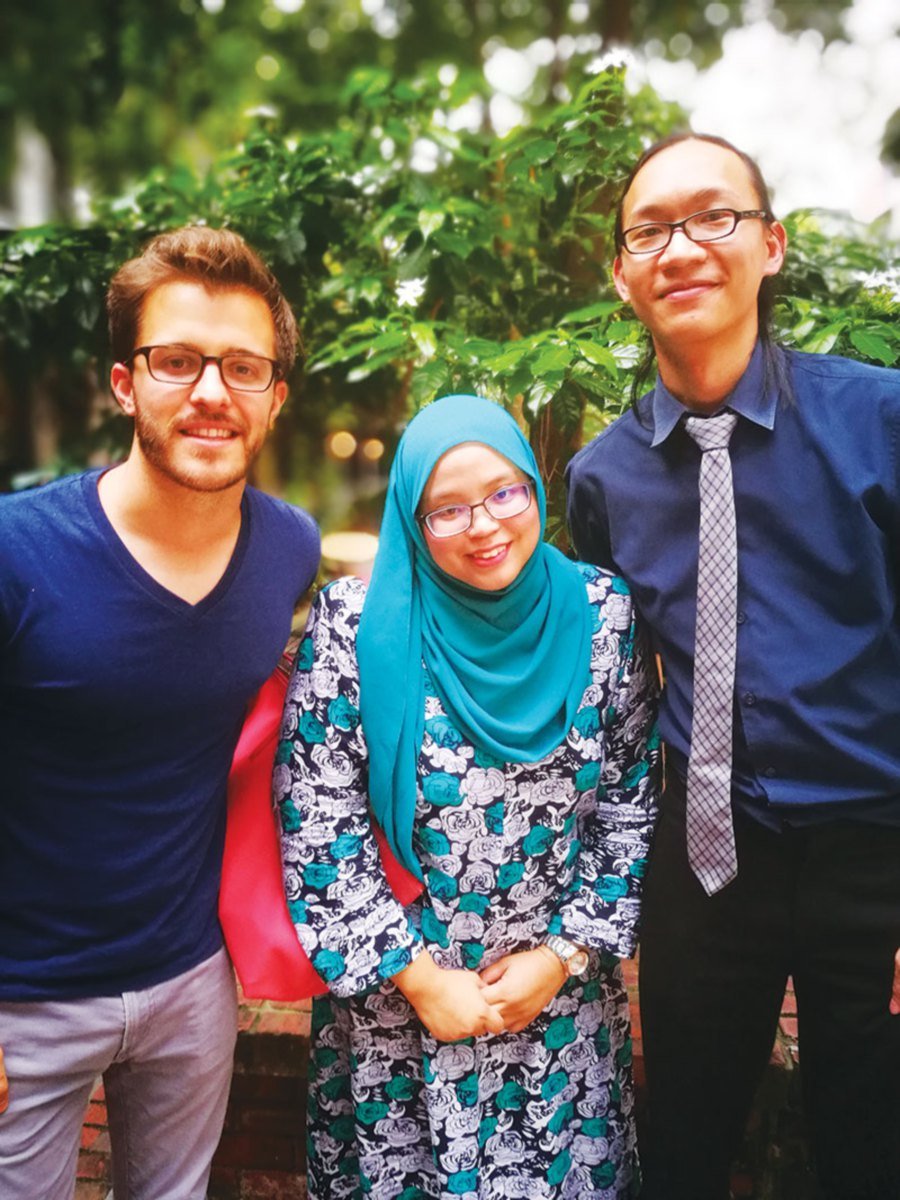 From left: John Millock, Amelina Mohamad and Raymond Chew.