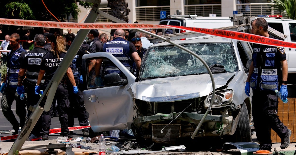 Eight Hurt In Palestinian Car-ramming, Stabbing In Tel Aviv [NSTTV ...