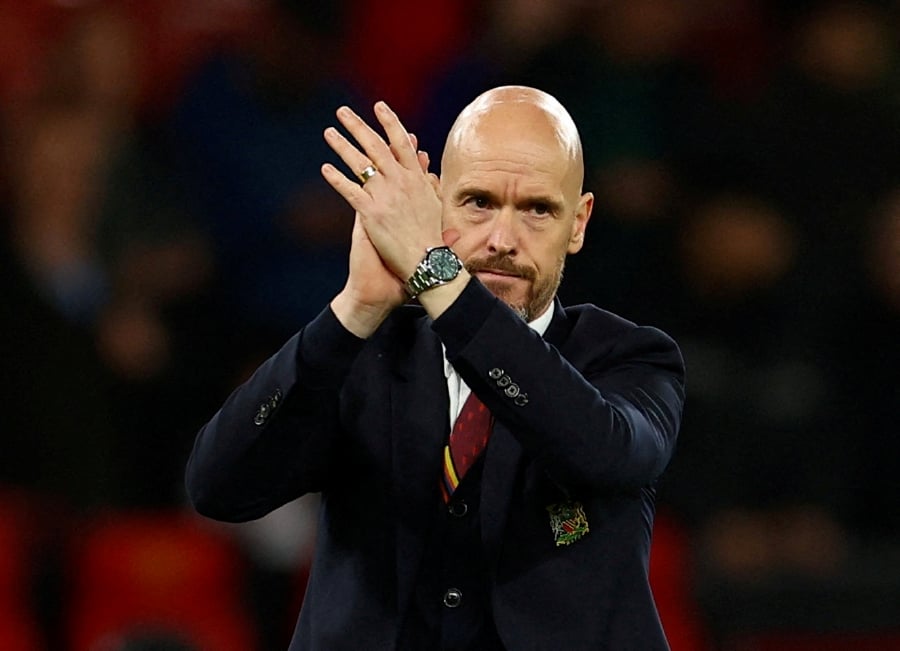 Manchester United manager Erik ten Hag believes his team can salvage what has been a woeful season in tomorrow’s FA Cup final against Manchester City at Wembley. - REUTERS PIC