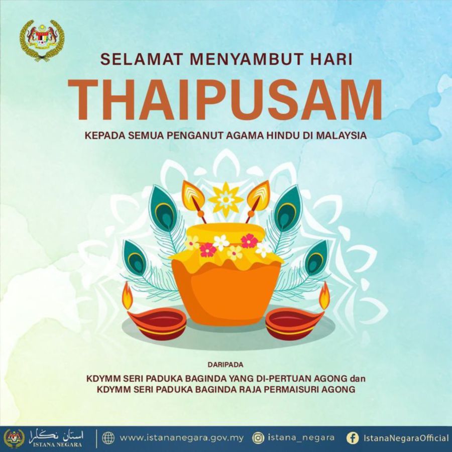 King, Queen extend Chap Goh Mei, Thaipusam greetings | New Straits ...