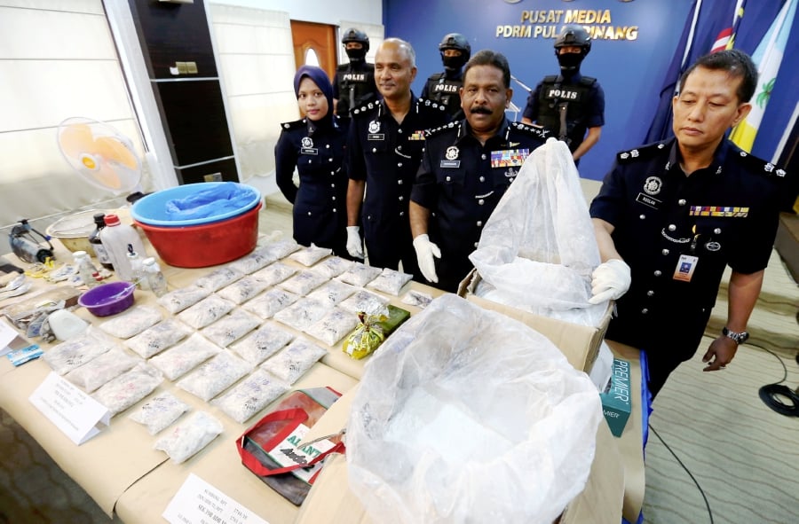 Penang Drug Processing Syndicate Nabbed, RM500k Worth Of Drugs Seized ...