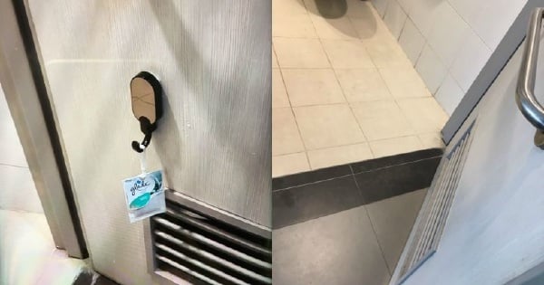 Hidden camera spots installed in a women public washroom
